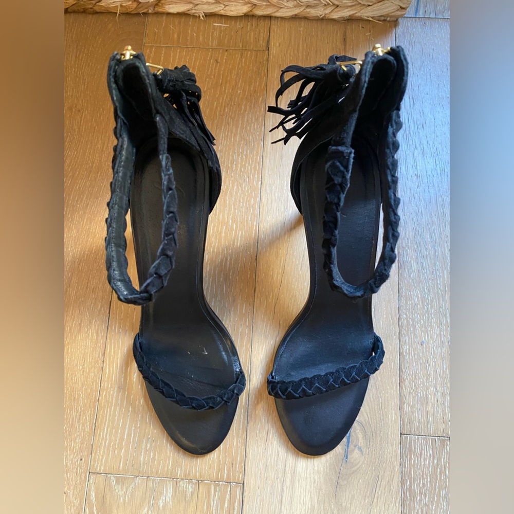 Joie Nina Black Suede Heels Size 39.5